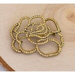 Vintage Art Deco Rose Brooch - BC1